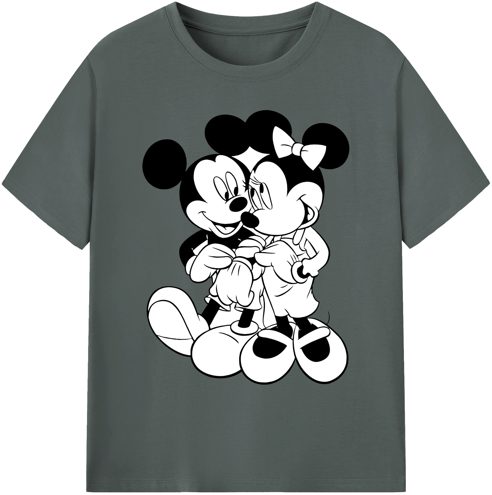 ミッキーマウス Mickey Mouse 綿100％ メンズ半袖Tシャツ｜肌触りやわらか＆通気性